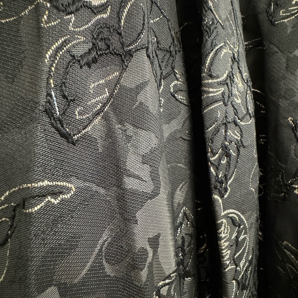 Xscape V Neck Maxi Dress Night Gown Black Gold WORE ONCE for Prom Event Formal - Picture 5 of 9